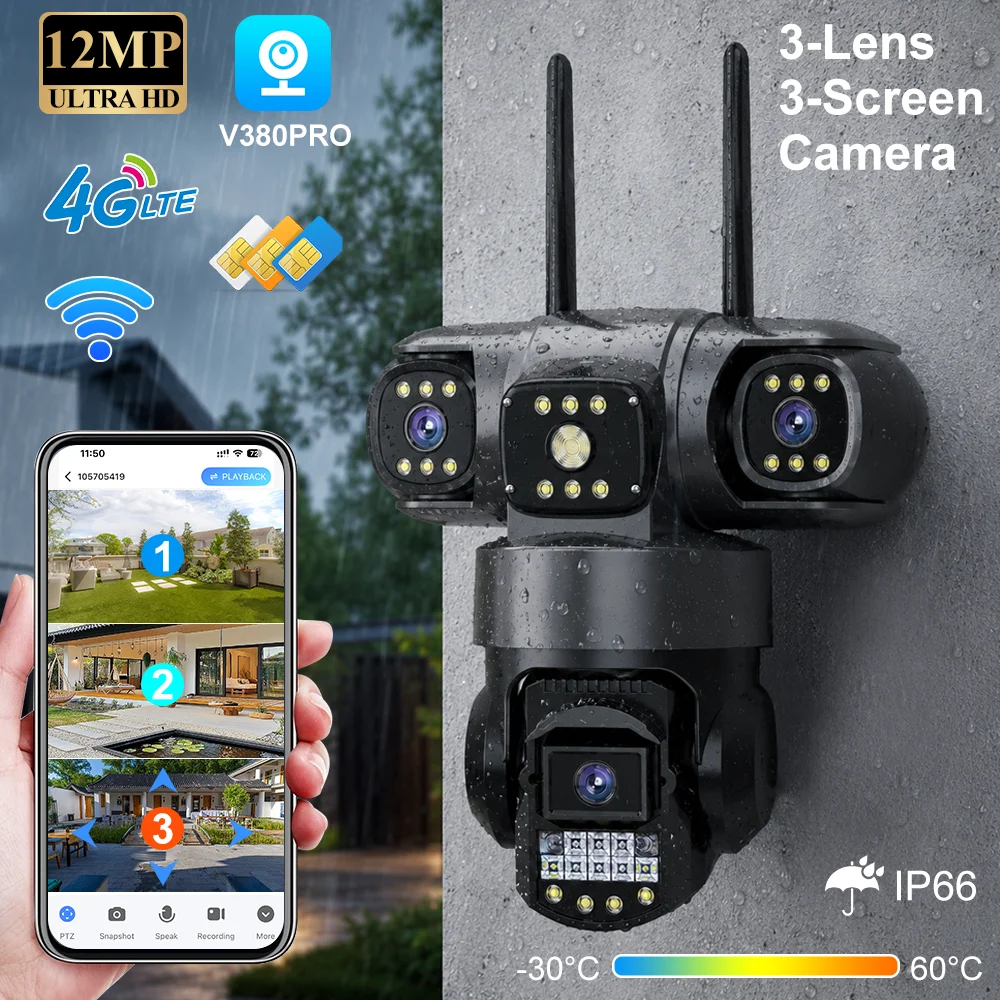 Night Vision Camera Wifi 4G - V380 Pro 4G Outdoor Waterproof Camera