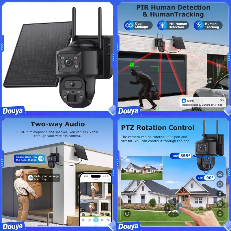 Night Vision Camera Wifi 4G - 6MP 4G Wifi Dual Lens Dual