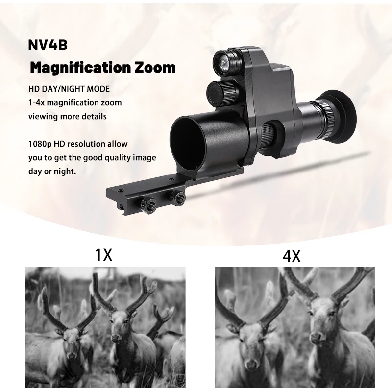 Night Vision Scope 4X Digital - NV4B Clip-on Night Vision IR Digital