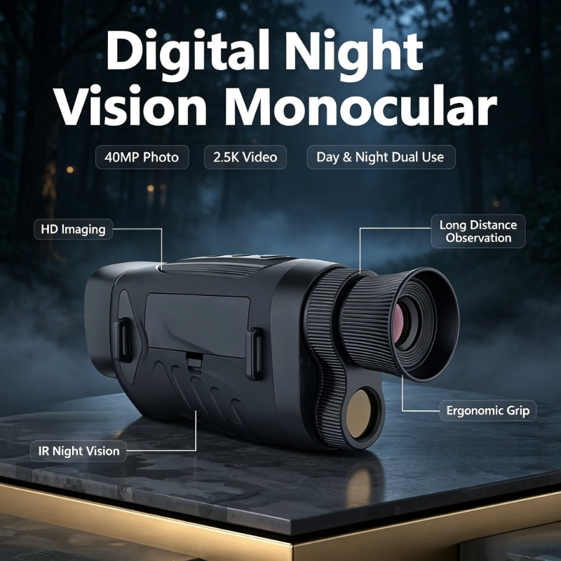 Night Vision Monocular 8X - Digital Night-Vision Monocular 40MP 2.5K Infrared