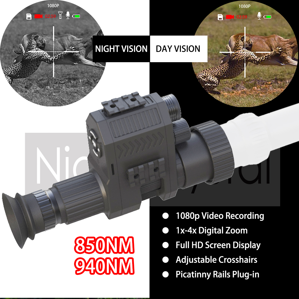 Night Vision Rifle Scope Ir 850Nm - Megaorei NK007 PLUS Hunting Digital Night