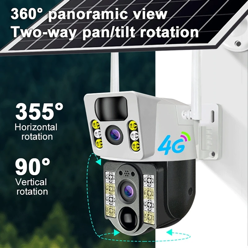 8PM Solar Camera 4K Dual Lens  - Night Vision Camera Wifi 4G recension och pris