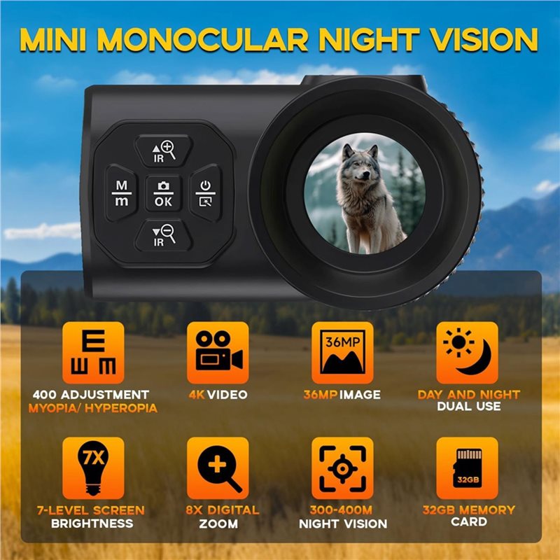 A92Z Telescope 8X Zoom Infrare - Night Vision Monocular 8X recension och pris