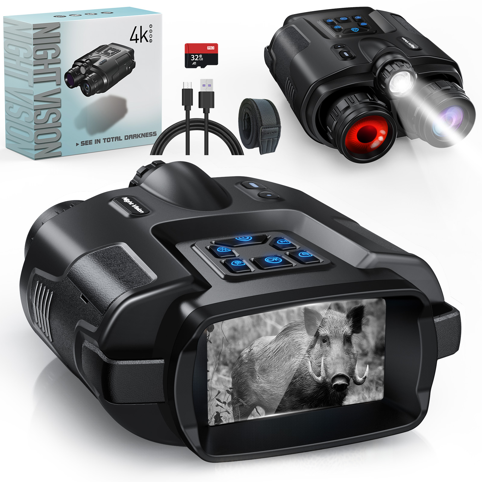 Night Vision Binoculars 4K Inf - Night Vision Goggles Gen 3 recension och pris