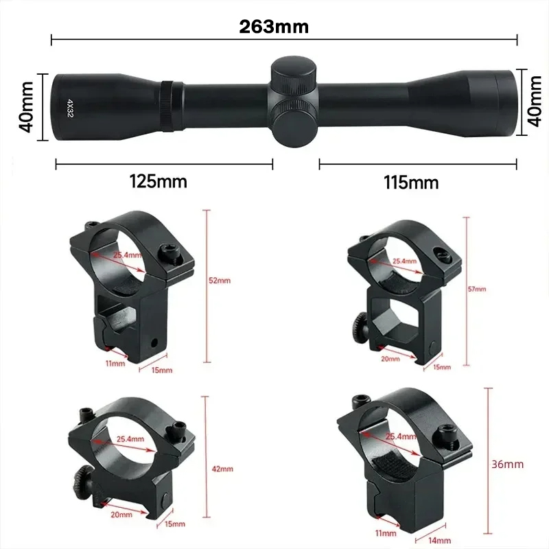 4x32 1.5-5x32IR 2-6X32AOE Tact - Night Vision Scope For Crossbow recension och pris
