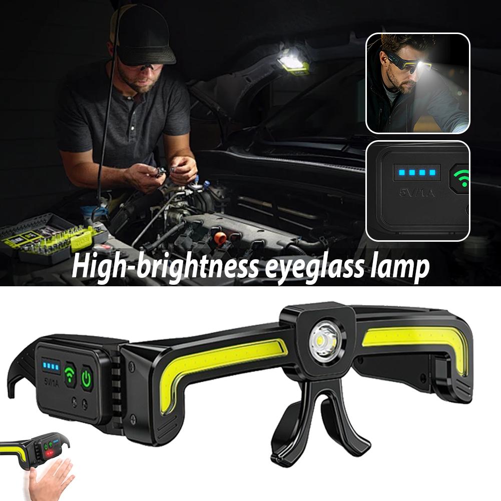 COB LED Glasses Headlamp Gestu - Night Vision Goggles Head Mounted recension och pris