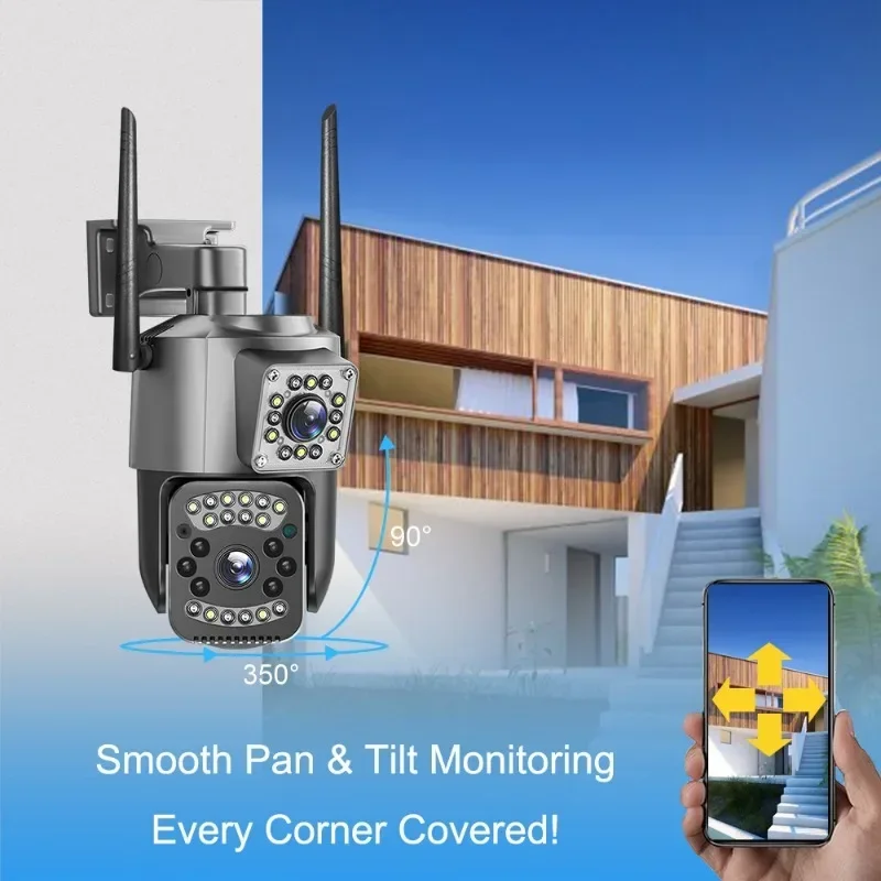 8MP WIFI IP Camera 4K PTZ Dual - Night Vision Camera Wifi 4G recension och pris