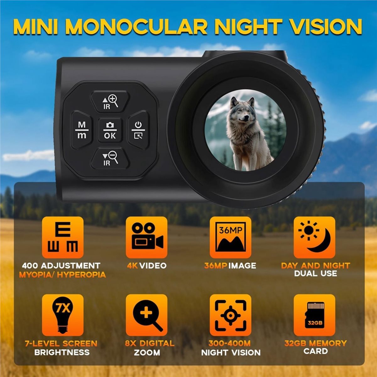 Happy New-  4K Night Vision Mo - Night Vision Monocular 8X recension och pris