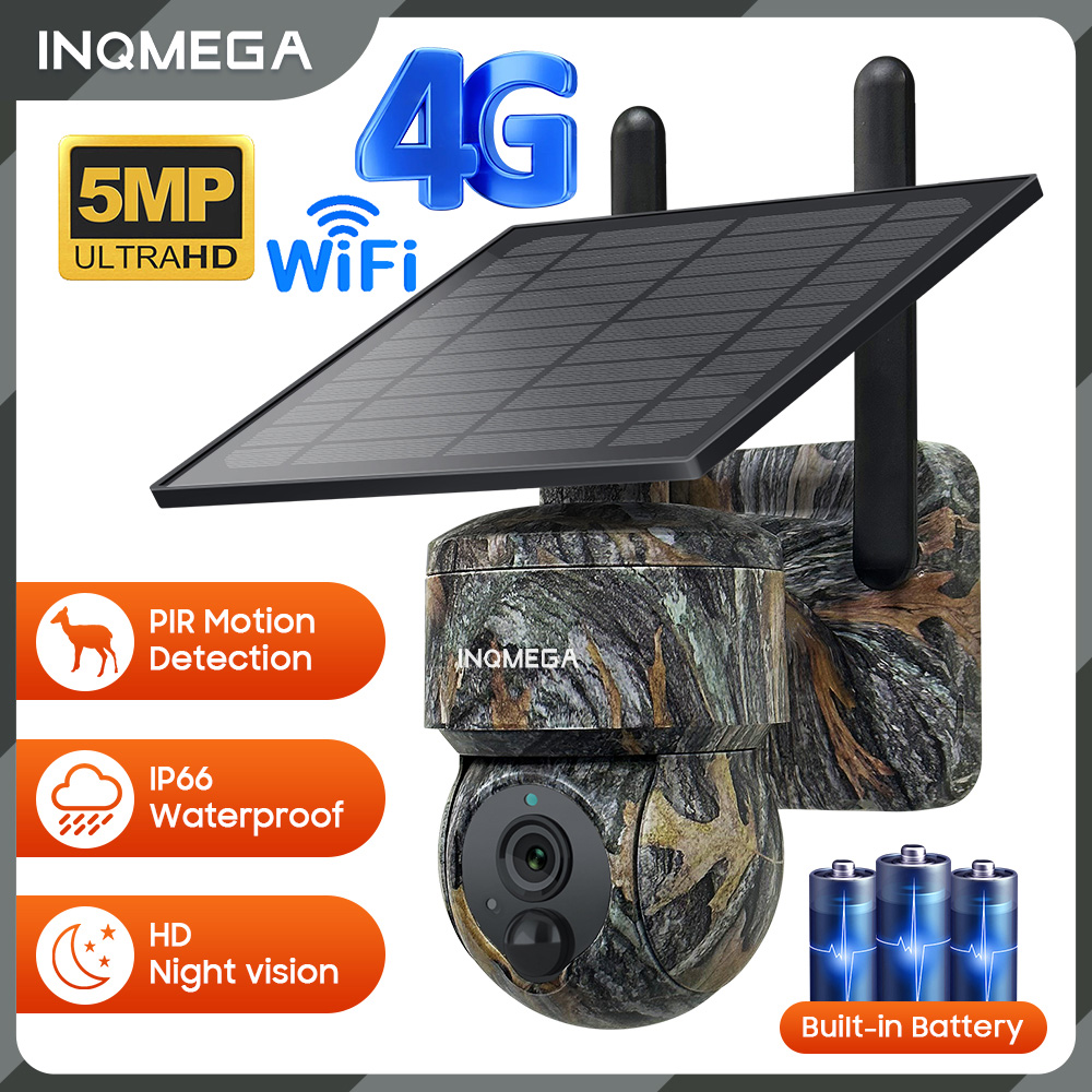 INQMEGA 5MP 4G / WIFI Solar Wi - Night Vision Camera Wifi 4G recension och pris
