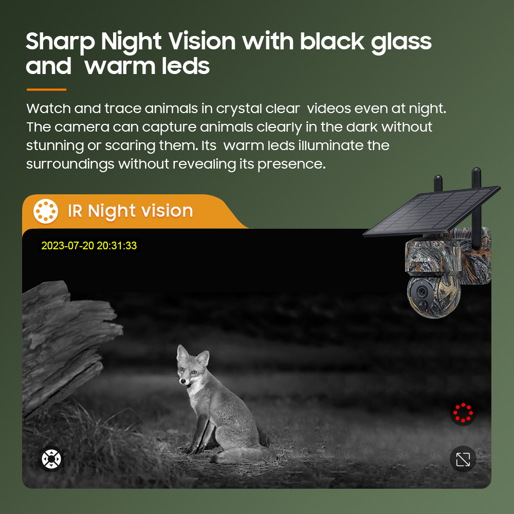 INQMEGA 5MP 4G / WIFI Solar Wi - Night Vision Camera Wifi 4G recension och pris
