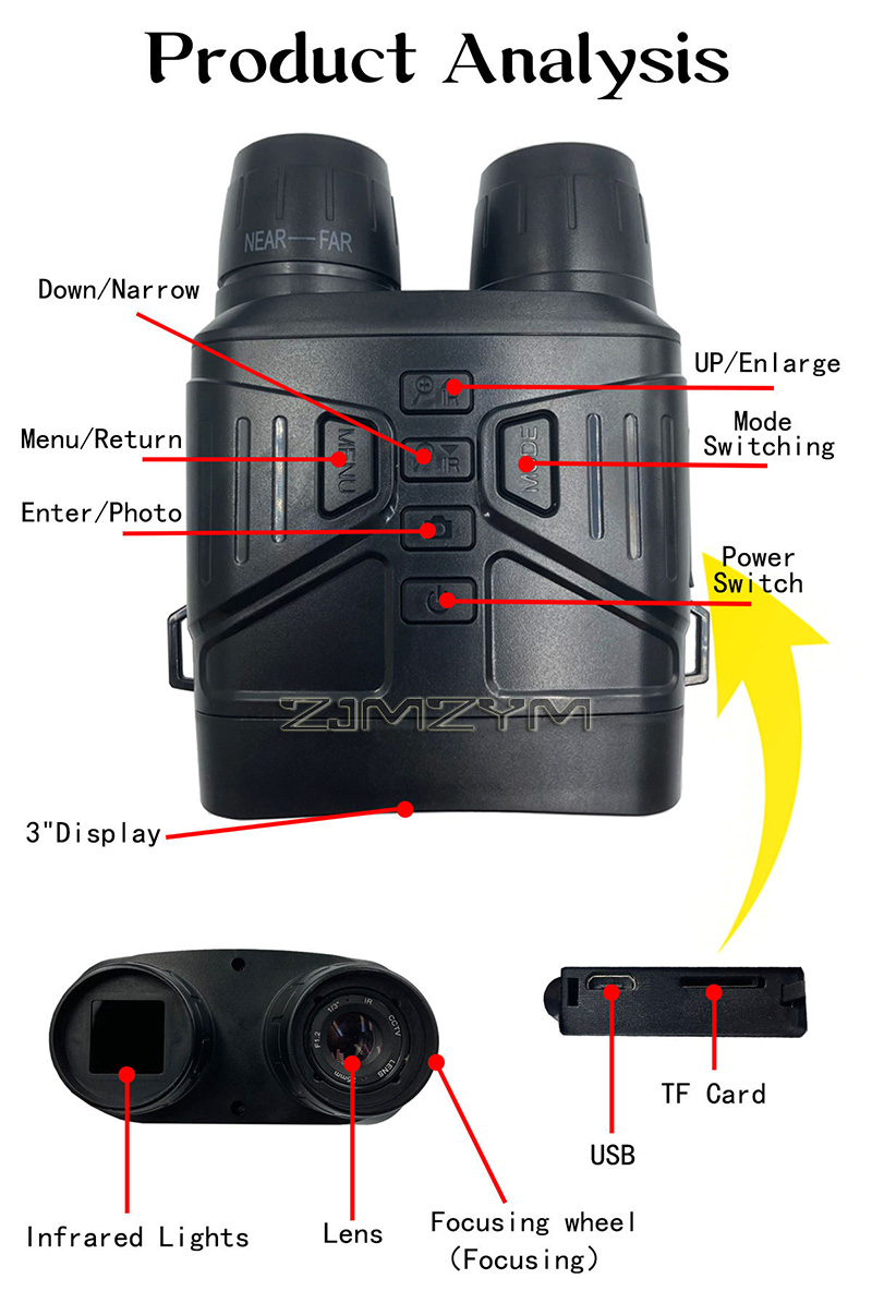 5X Digital Zoom Binoculars,4K  - Digital Night Vision Binoculars 4K recension och pris