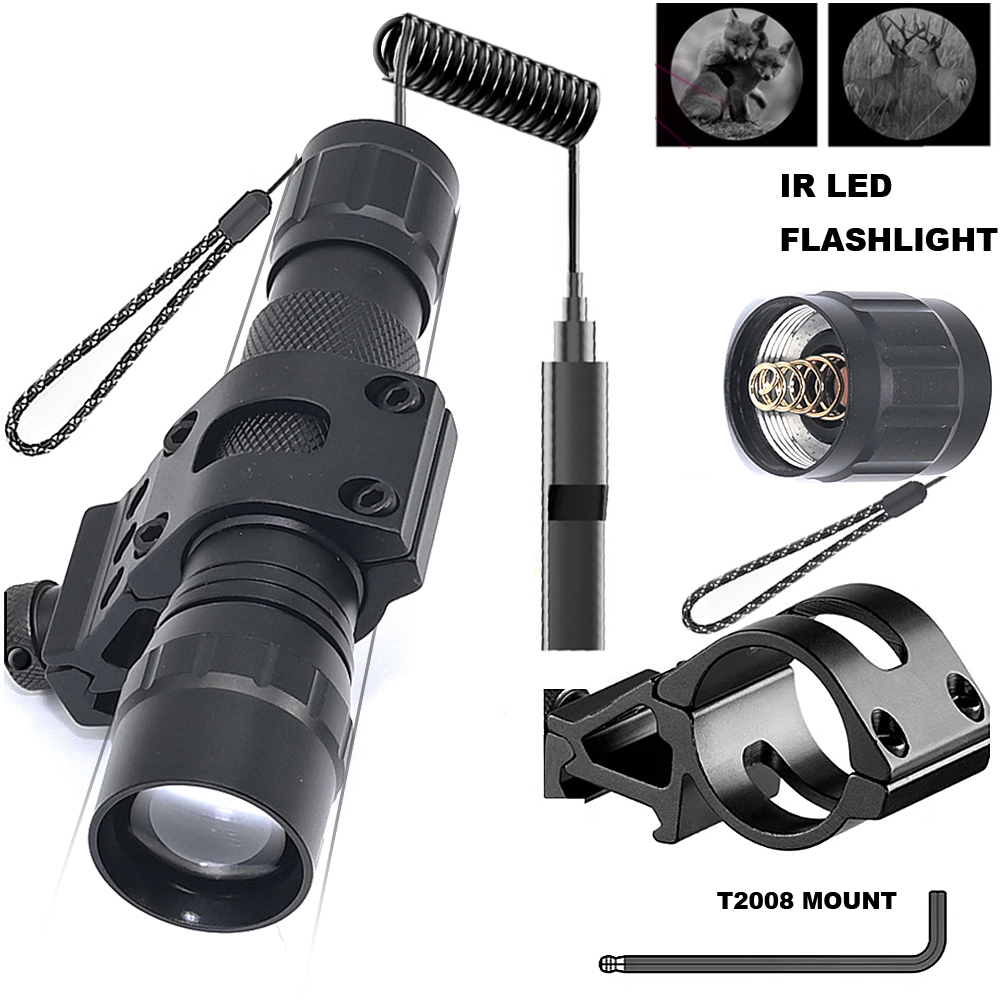 Zoomable LED Infrared Tactical - Ir Illuminator 850Nm Flashlight recension och pris