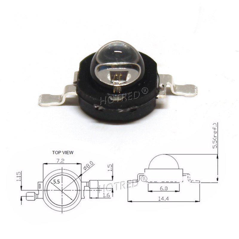 10pcs High Power LED Chip 60 d - Ir Illuminator 850Nm Flashlight recension och pris