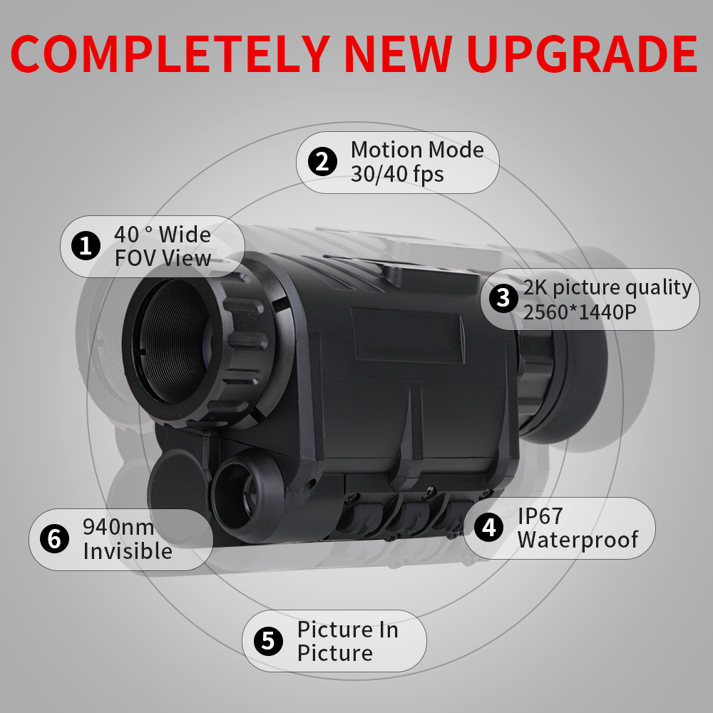 NVG30 Helmet Night Vision Mono - Night Vision Scope 4X Digital recension och pris