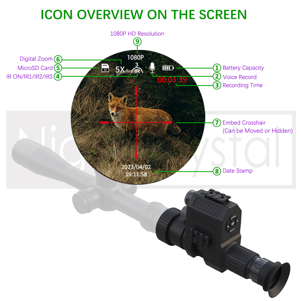 Megaorei NK007 PLUS Hunting Di - Night Vision Rifle Scope Ir 850Nm recension och pris