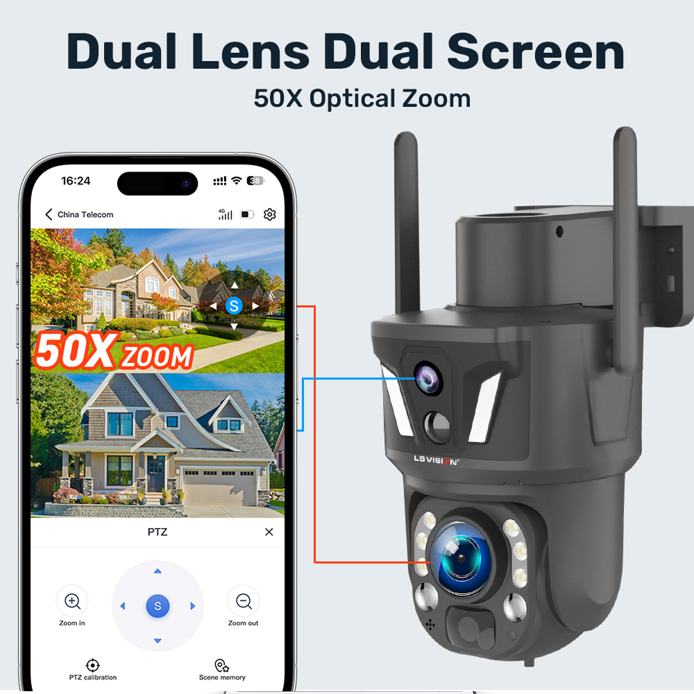 LS VISION 50X 6MP Wireless Sol - Night Vision Camera Wifi 4G recension och pris