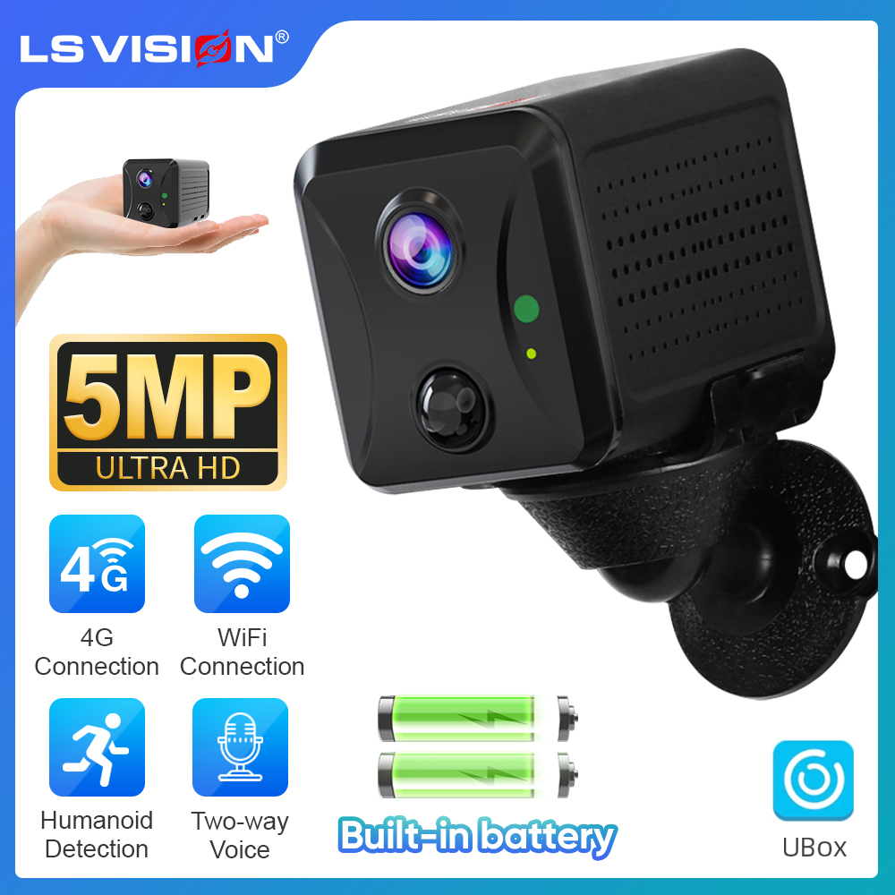LS VISION 5MP 4G Mini CCTV Cam - Night Vision Camera Wifi 4G recension och pris