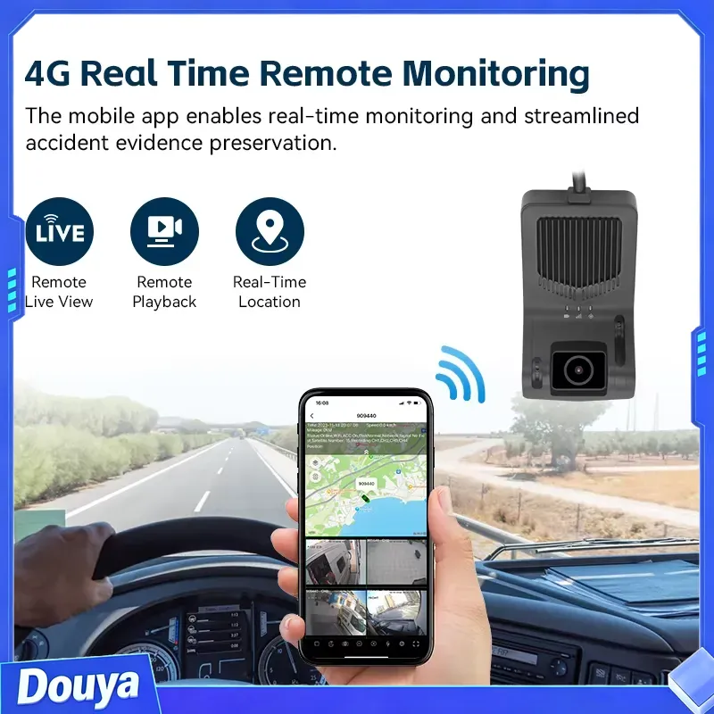 Fleet Dashcam 4g Front and Ins - Night Vision Camera Wifi 4G recension och pris