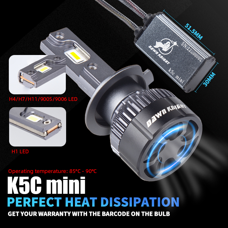 DAWNKNIGHT K5C Mini 40W H7 H4  - Night Vision Goggles Gen 3 recension och pris