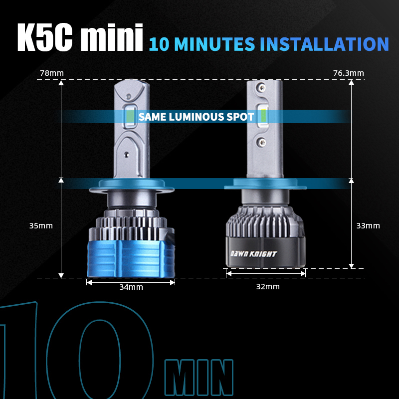 DAWNKNIGHT K5C Mini 40W H7 H4  - Night Vision Goggles Gen 3 recension och pris