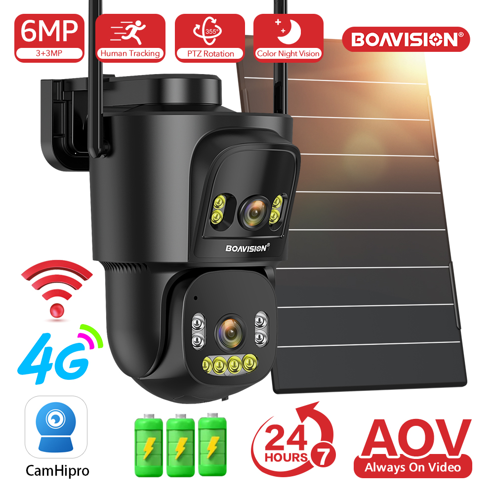 WiFi 4G AOV Solar Panel Camera - Night Vision Camera Wifi 4G recension och pris