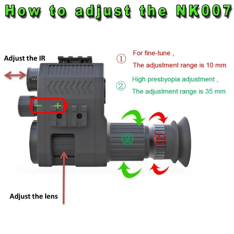 200-400M Monocular 1080P Digit - Night Vision Scope 4X Digital recension och pris