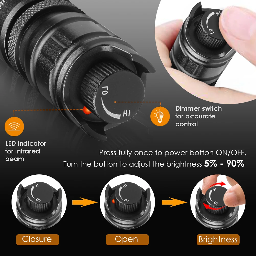 UniqueFire 2001D Vcsel 940NM 8 - Ir Illuminator 850Nm Flashlight recension och pris