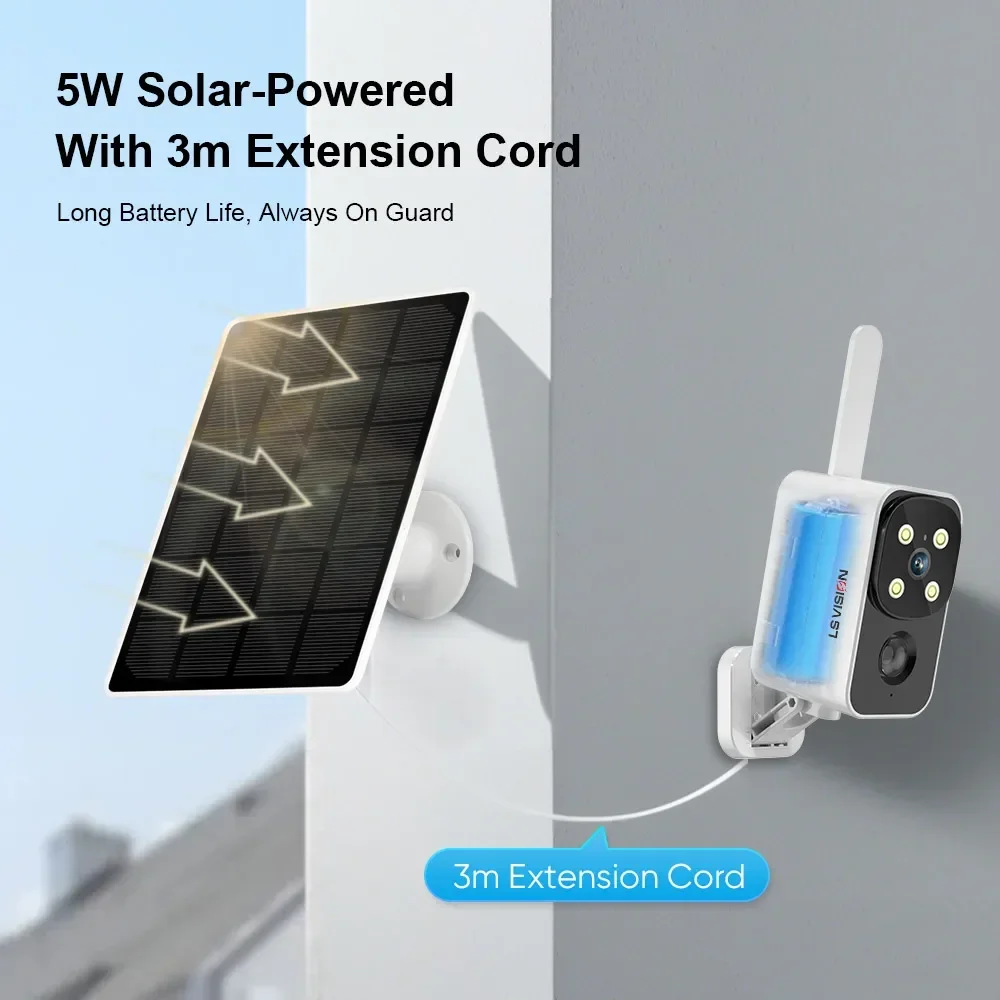 LS VISION Outdoor Solar Camera - Night Vision Camera Wifi 4G recension och pris