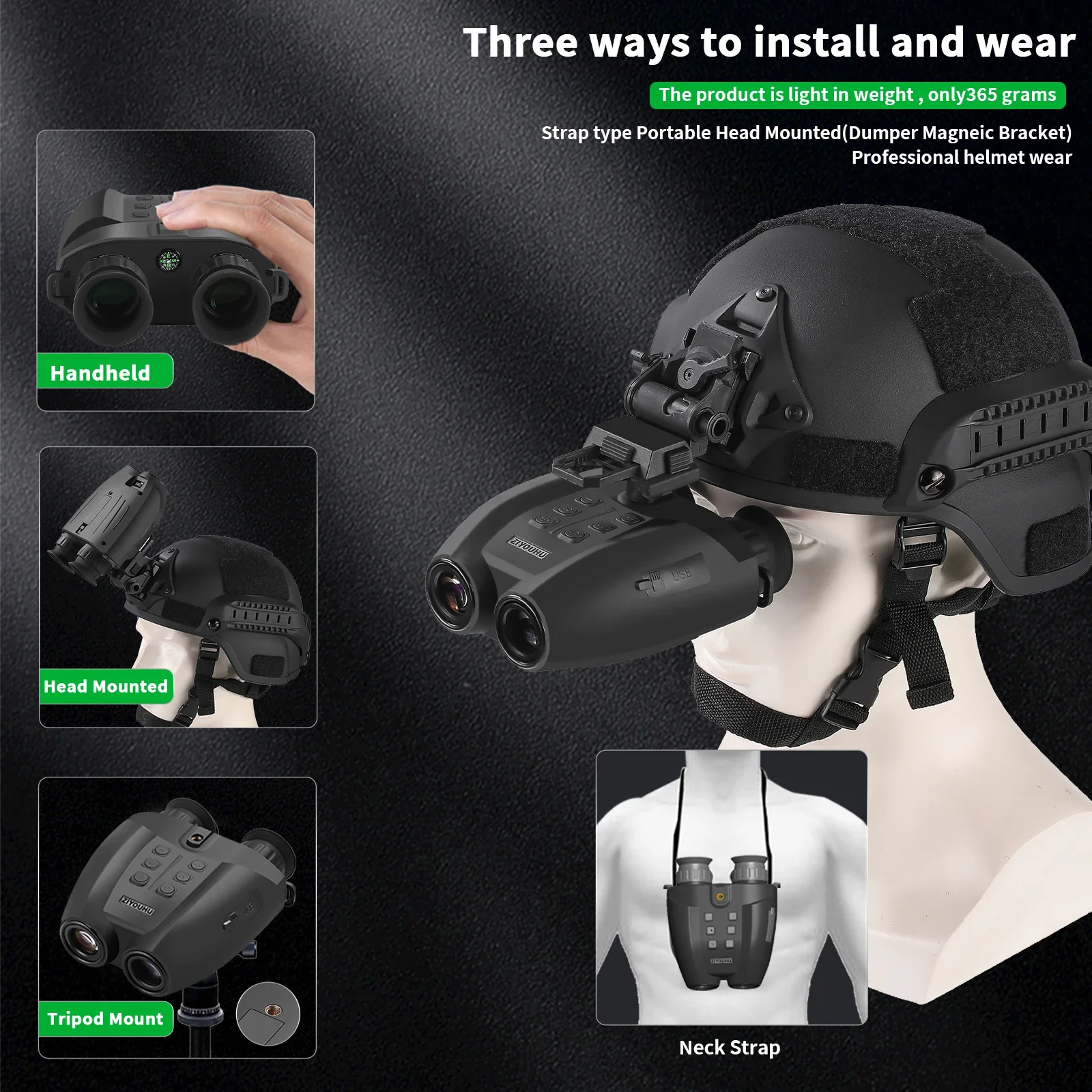 PVS-32  Infrared Night Binocul - Night Vision Goggles Head Mounted recension och pris