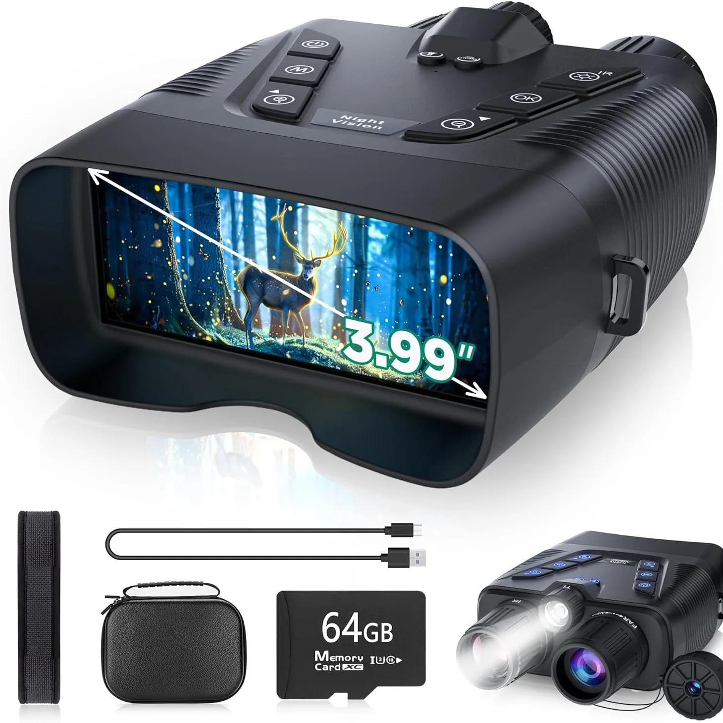 4K high definition digital tel - Digital Night Vision Binoculars 4K recension och pris